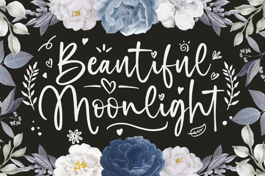Beautiful Moonlight Font Poster #1