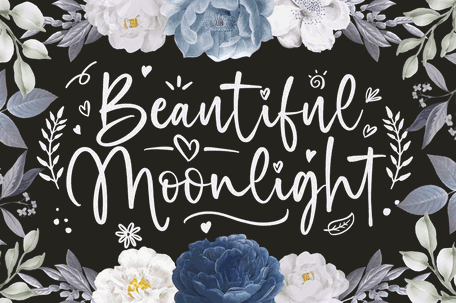 Beautiful Moonlight Font Poster