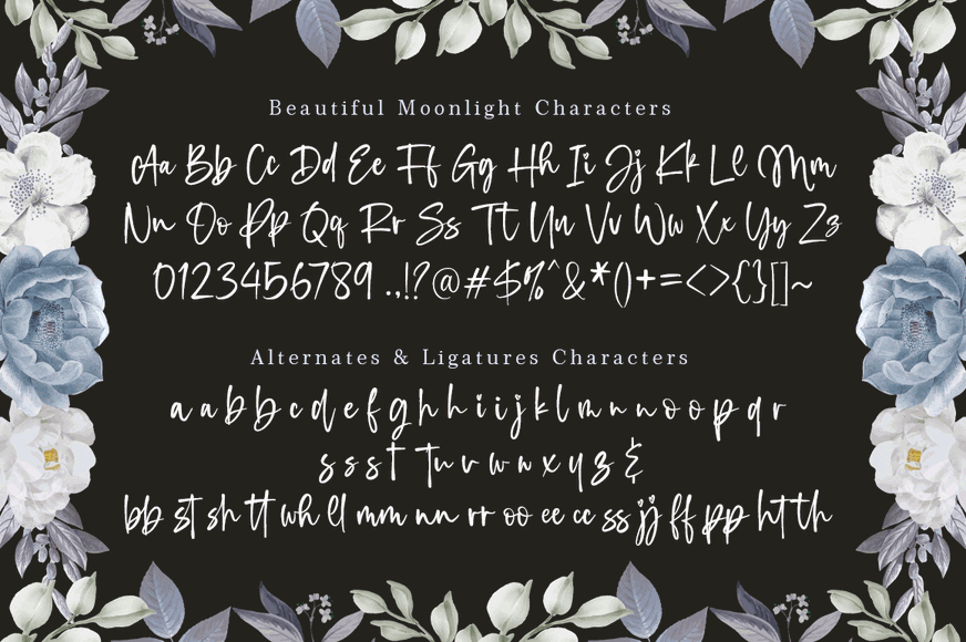 Beautiful Moonlight Font Poster #19