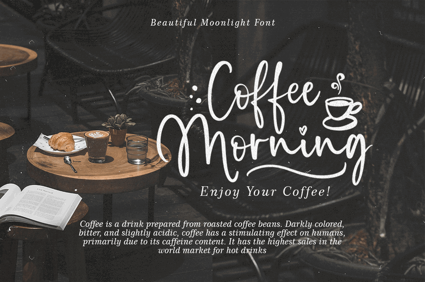 Beautiful Moonlight Font Poster #7