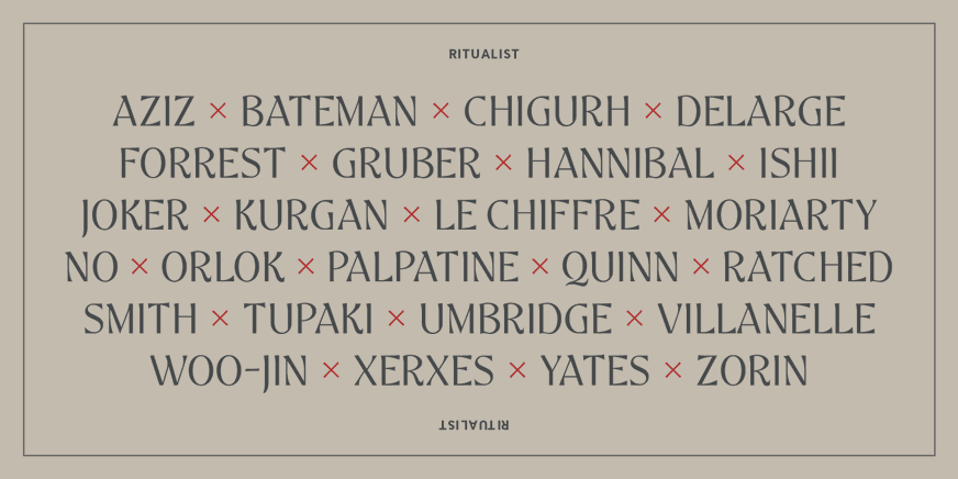 Ritualist ExtraBold Pair Font Poster #4