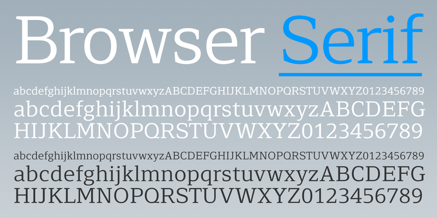 Browser Serif Font Poster #1