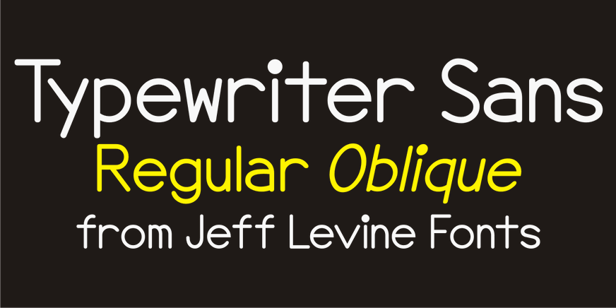 Typewriter Sans Font Poster #1