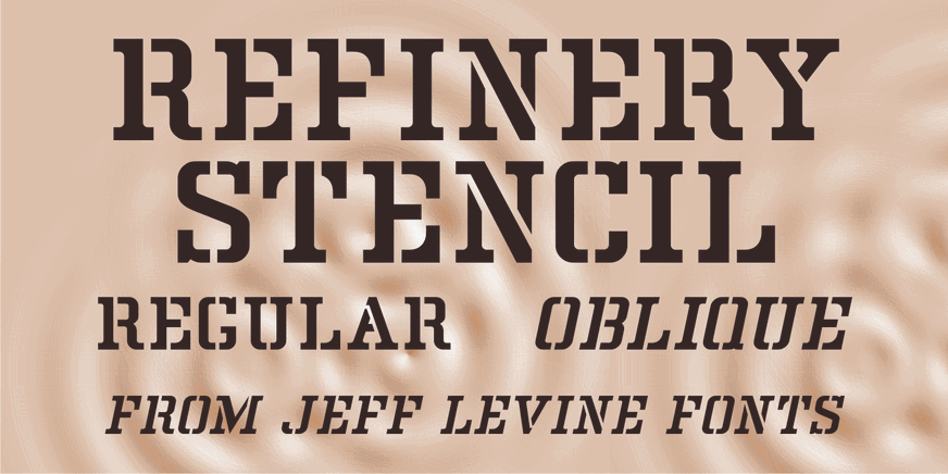 Refinery Stencil Font Poster #1