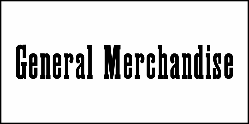 General Merchandise Font Poster #2