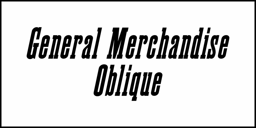 General Merchandise Font Poster #4