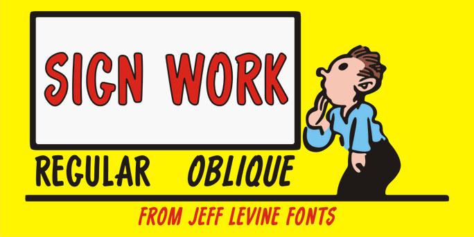 Sign Work Font Poster