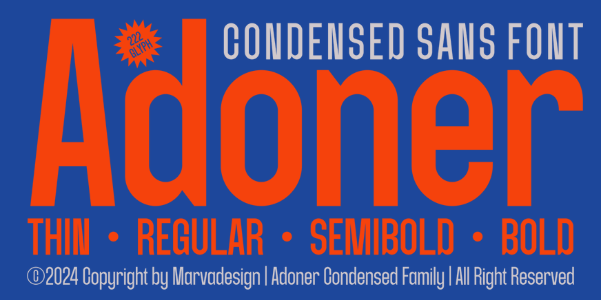 Adoner Font Poster #1